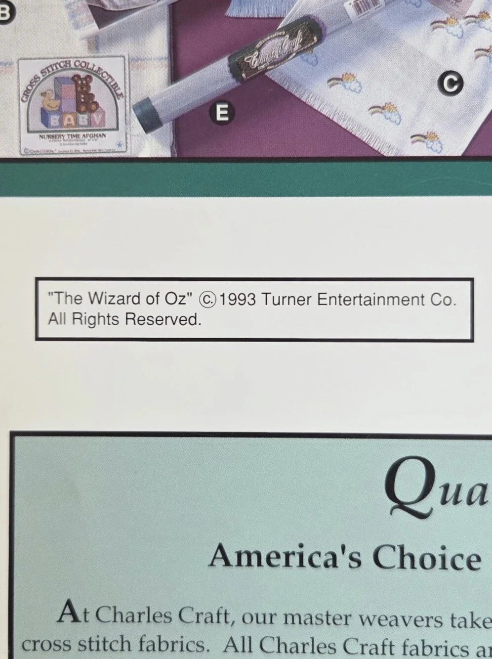 The Wizard of Oz Designs For  Cross Stitch Book